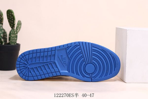 Nike Air Jordan 1 Retro Low 2021新款 喬丹1代白藍倒勾低幫男款籃球鞋
