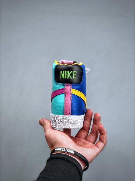 NIKE BLAZER Mid 2021新款 彩色拼接開拓者高幫男女款運動板鞋