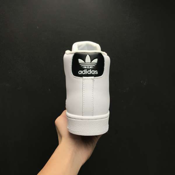 Adidas superstar 2018新款 三葉草金標高幫情侶板鞋