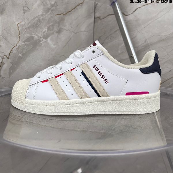 adidas Originals Superstar系列 2023全新男女款經典三葉草LOGO貝殼頭板鞋
