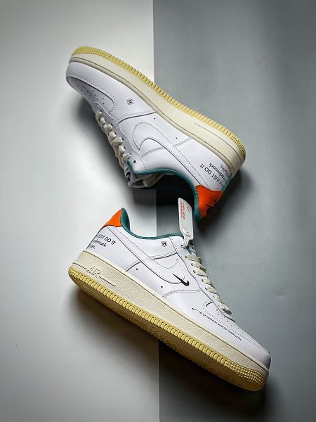 Nike Air Force 1 Low 2021新款 空軍一號白綠橙低幫男女款運動板鞋